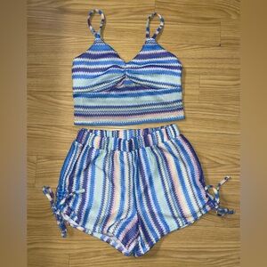 No Boundaries Blue and White Striped women’s/juniors Set